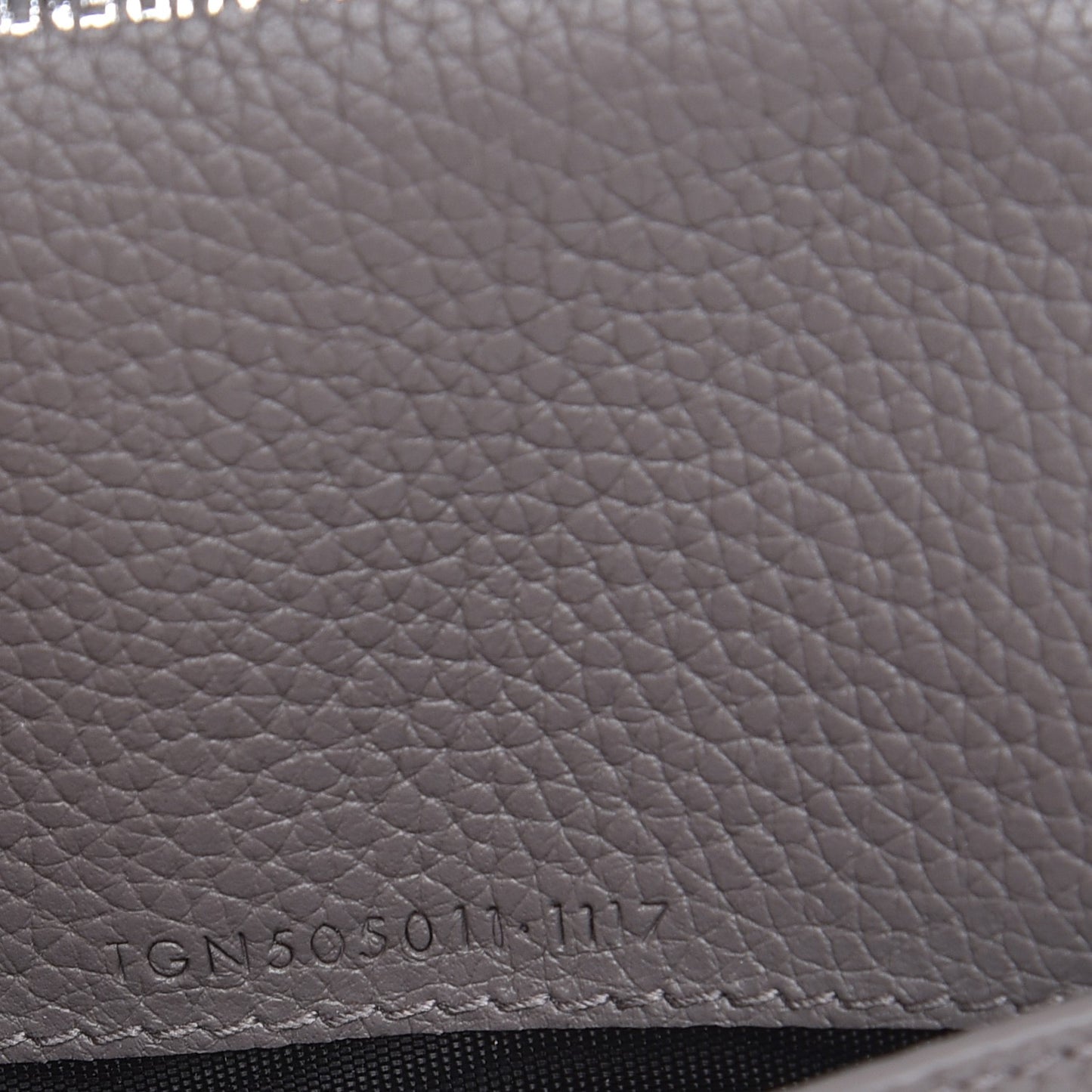 Grained Calfskin Sac De Jour Compact Wallet Fog