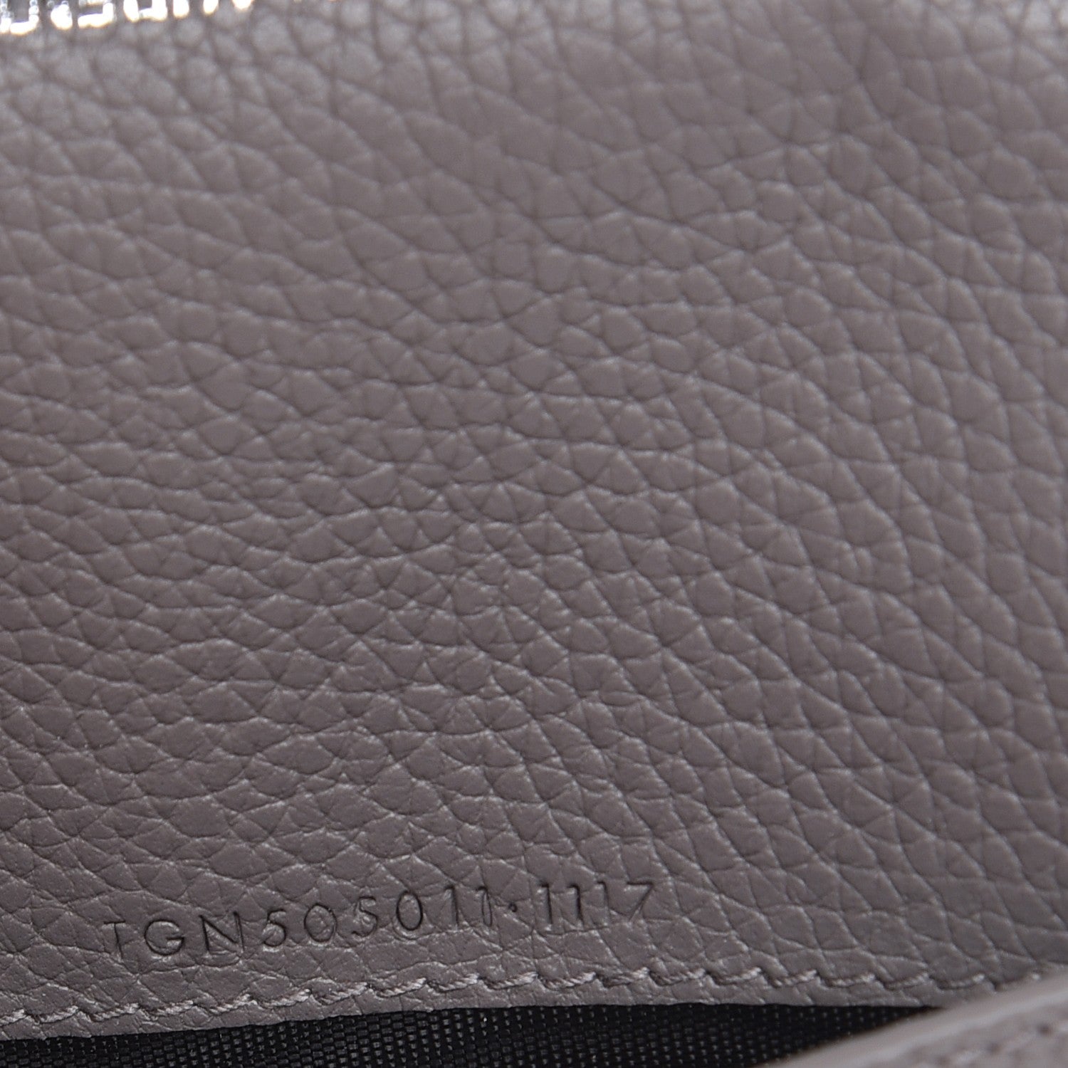 Saint Laurent Grained Calfskin Sac De Jour Compact Wallet Fog 7 of 8