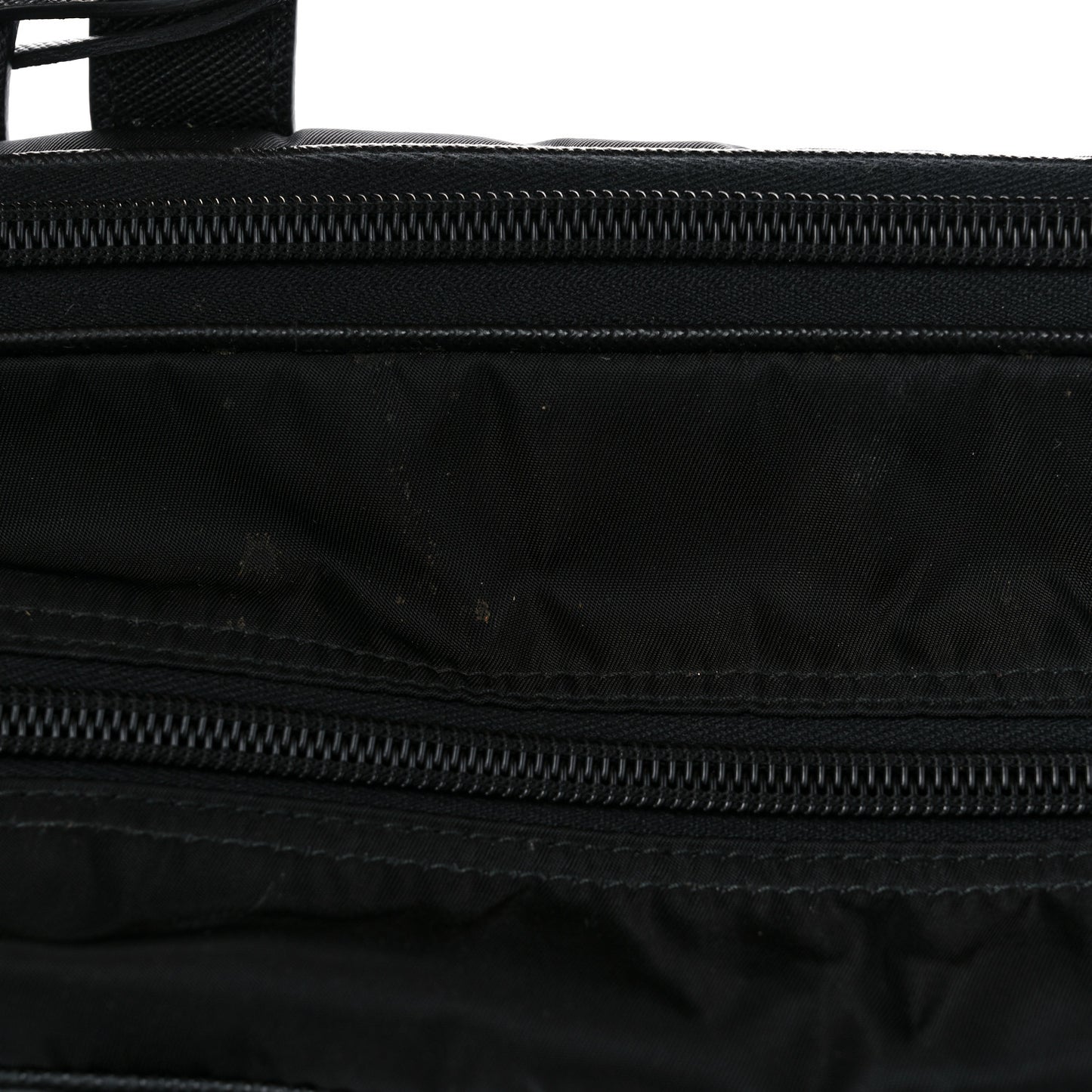 Tessuto Nylon Saffiano Briefcase Black