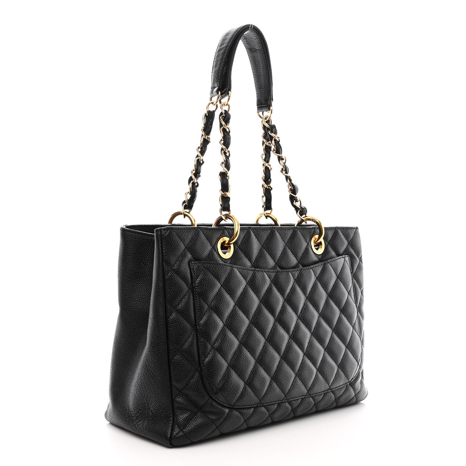 Chanel Caviar Quilted Grand Shopping Tote GST Black 3 of 11