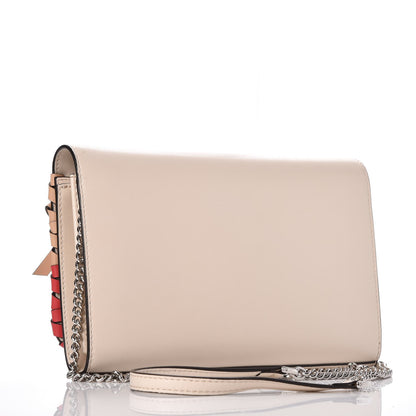 Fendi Vitello Liberty F is Fendi Whipstitch Bow Wallet On Chain Camelia Multicolor 3 of 8