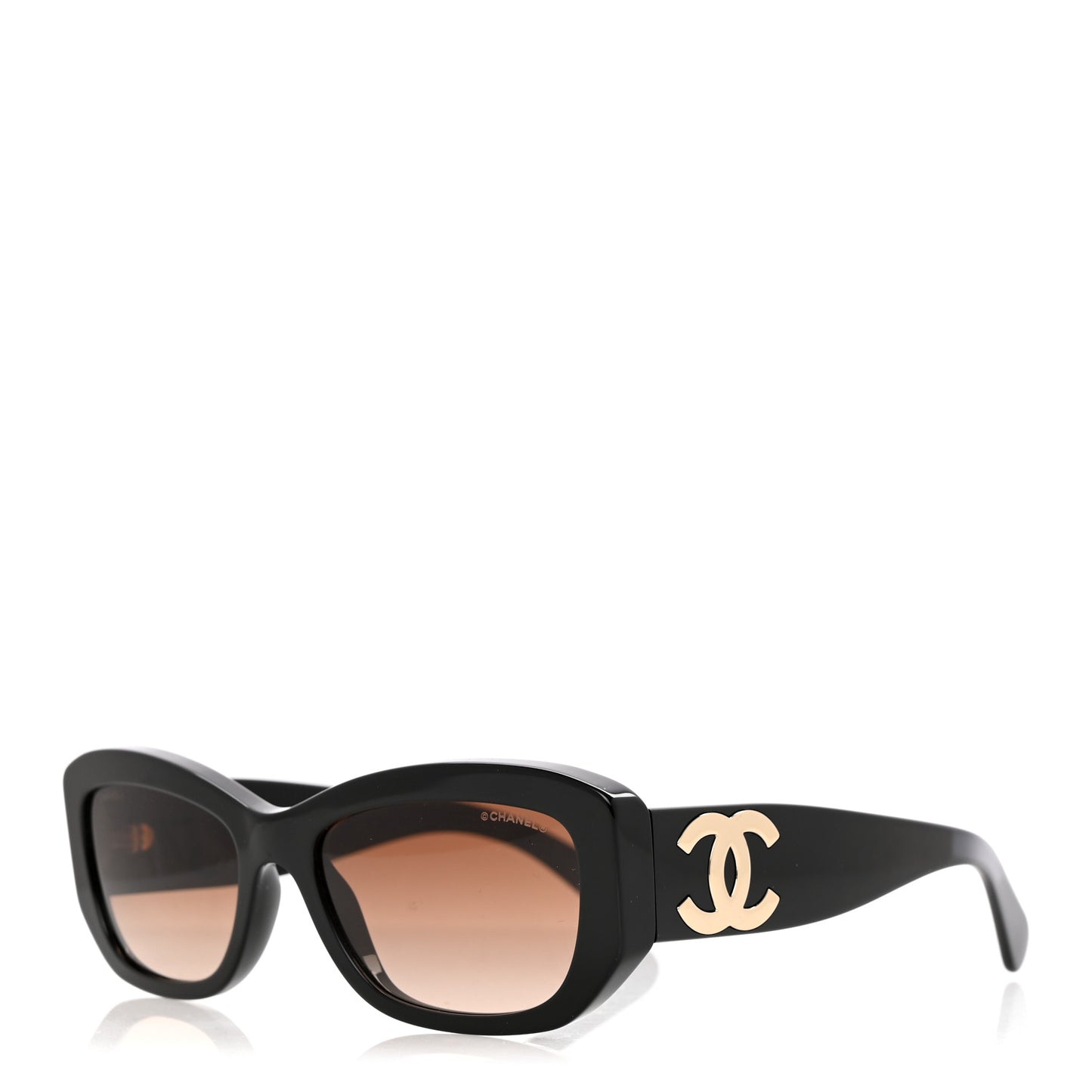Acetate Rectangle Sunglasses 5493 Black Brown