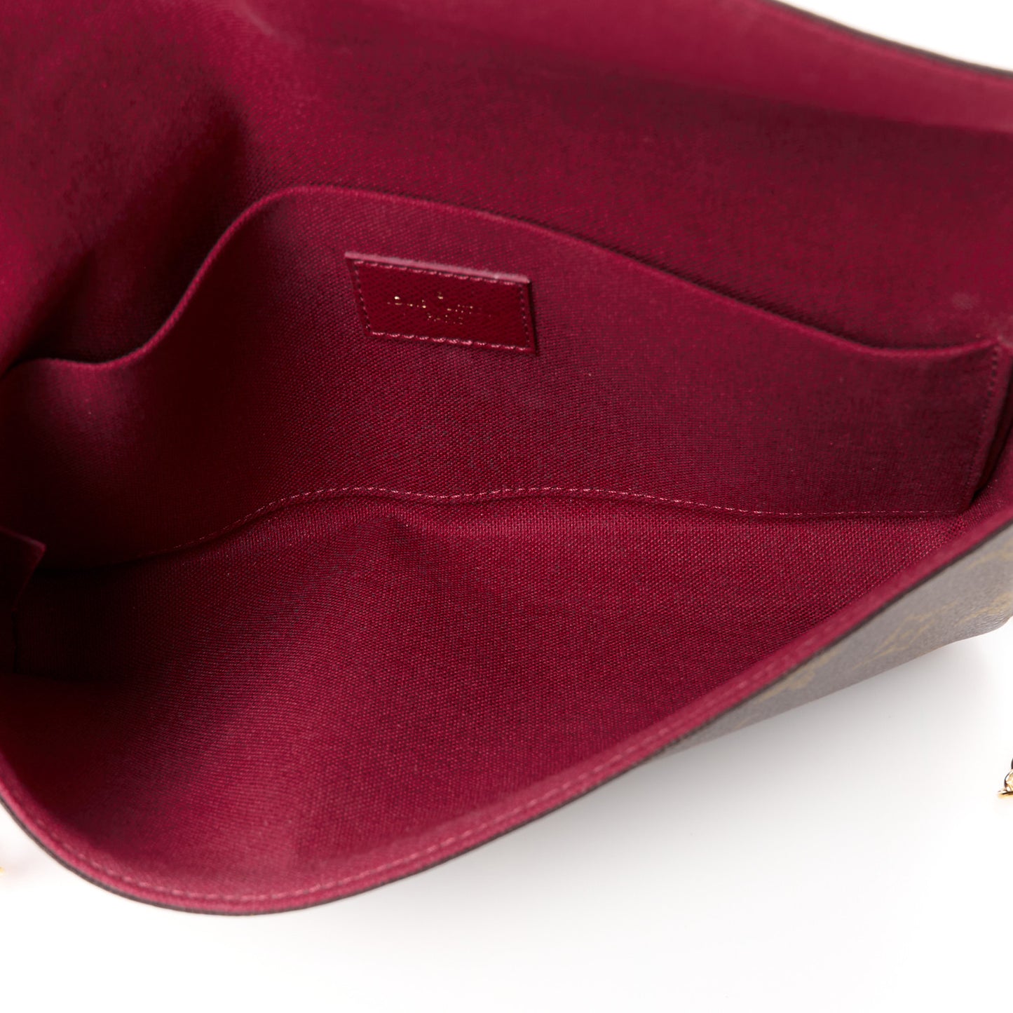 Monogram Pochette Felicie Chain Wallet Fuchsia