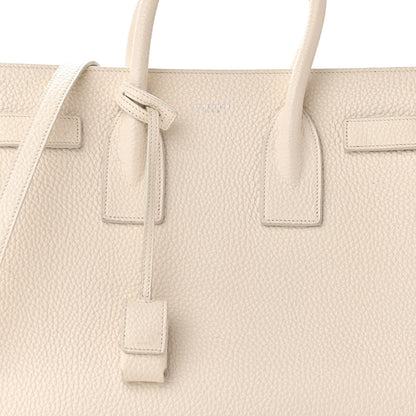 Saint Laurent Grained Calfskin Small Sac De Jour Dove White 8 of 10