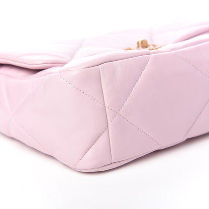 Chanel Lambskin Quilted Large Chanel 19 Flap Light Pink 8 of 10