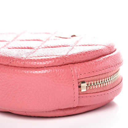 Chanel Caviar Quilted Zip Around Classic Coin Purse Pink 9 of 10