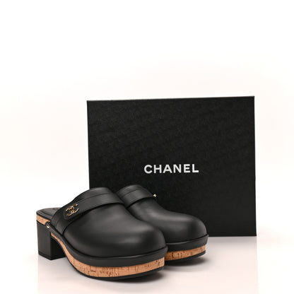 Chanel Calfskin CC Turn Lock Clogs 39 Black 8 of 8