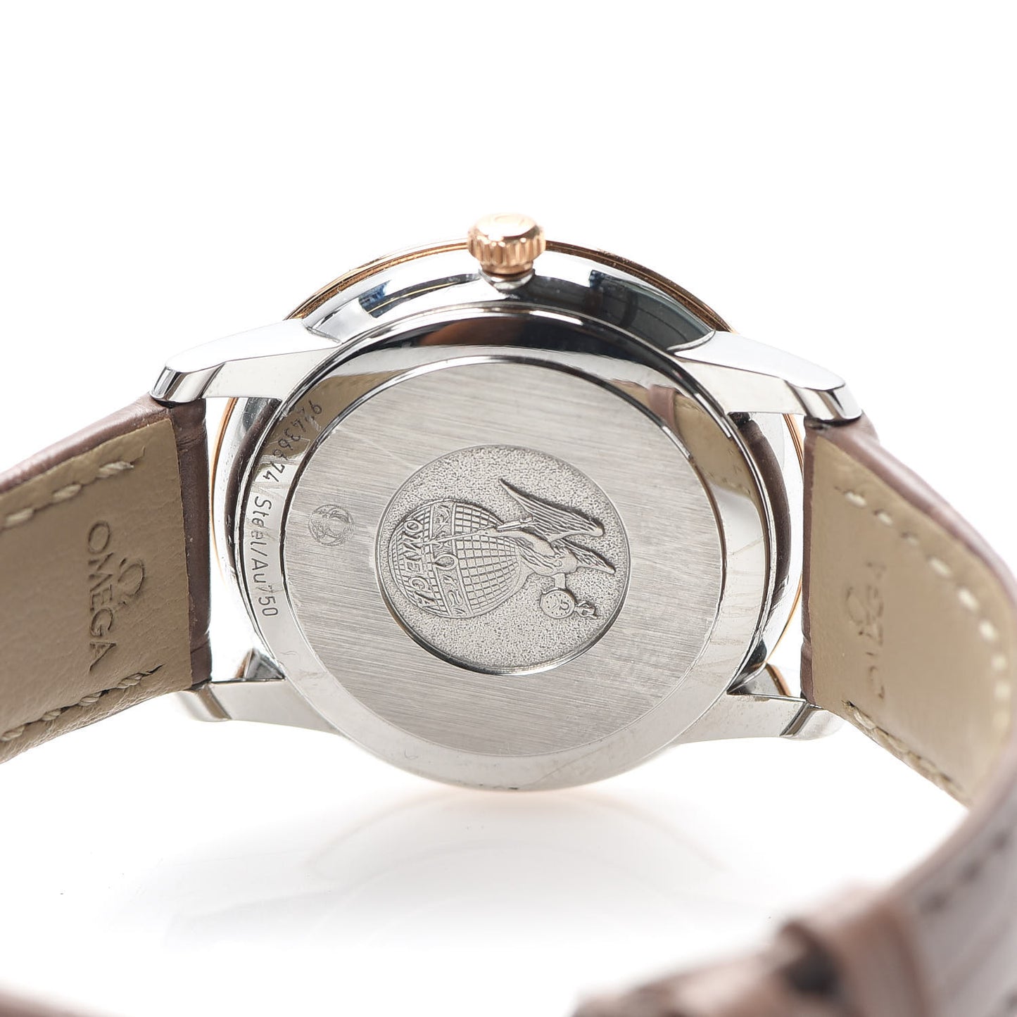 Stainless Steel 18K Red Gold Alligator 27mm De Ville Prestige Quartz Watch 424.23.27.60.09.001