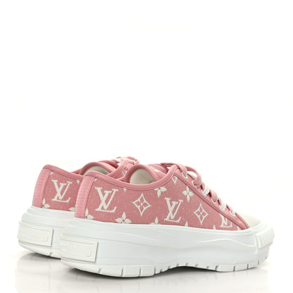 Louis Vuitton Denim Monogram Squad Sneakers 39 Pink 4 of 8