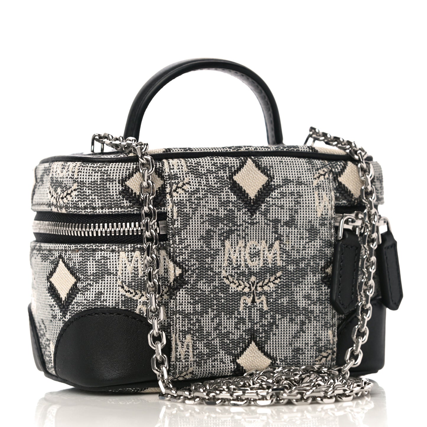 Vintage Jacquard Monogram Rockstar Vanity Case Grey