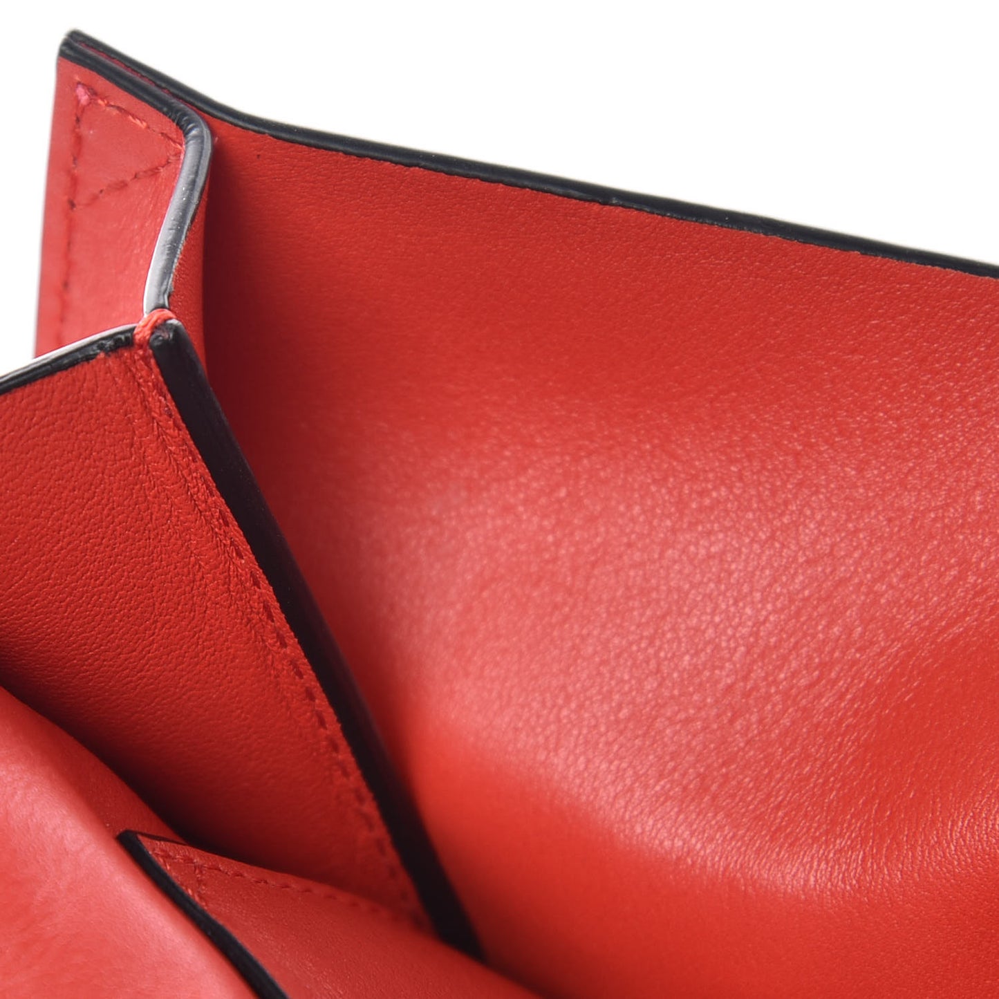 Calfskin Extra Small Studded Lunch Bag Clutch Red Degrade