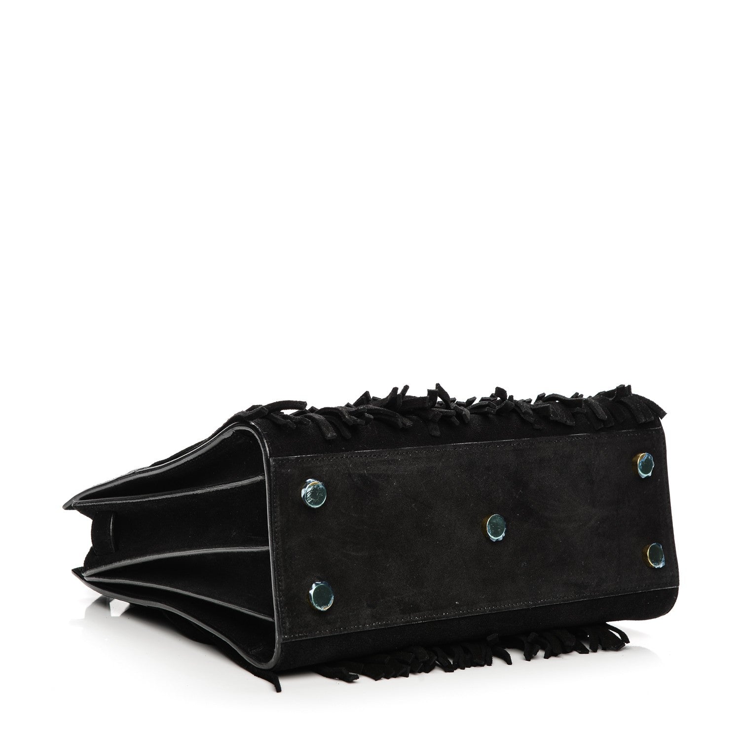 Saint Laurent Suede Fringe Baby Sac De Jour Black 4 of 6