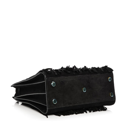 Saint Laurent Suede Fringe Baby Sac De Jour Black 4 of 6