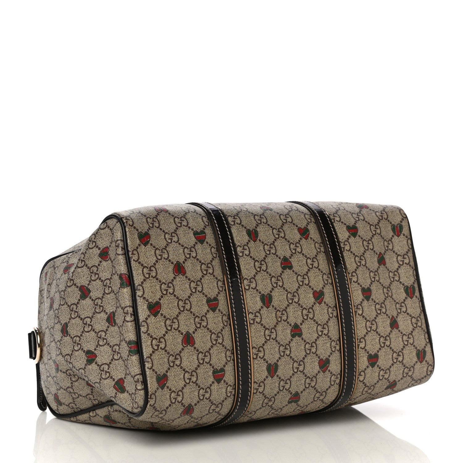 Gucci GG Plus Monogram Hearts Medium Joy Boston Dark Brown 3 of 13