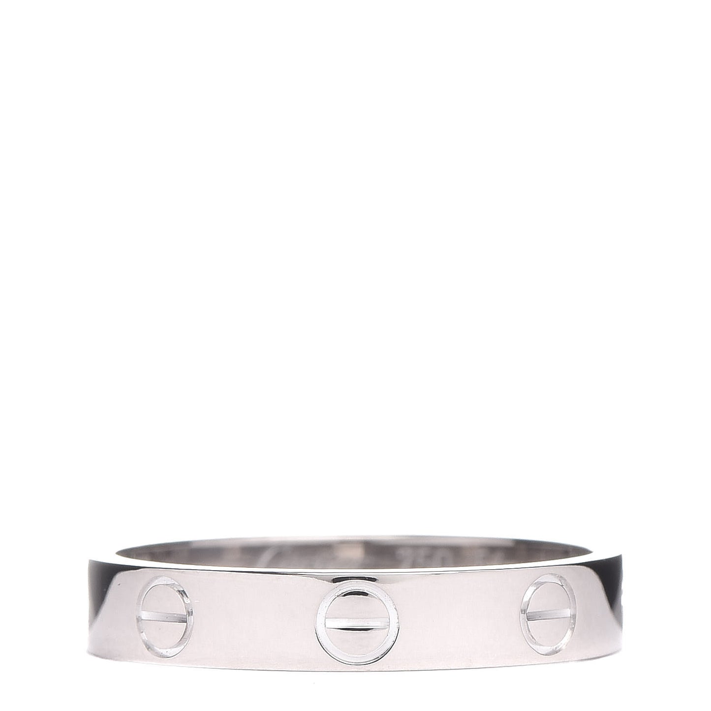 18K White Gold 3.5mm LOVE Wedding Band Ring 54 6.75