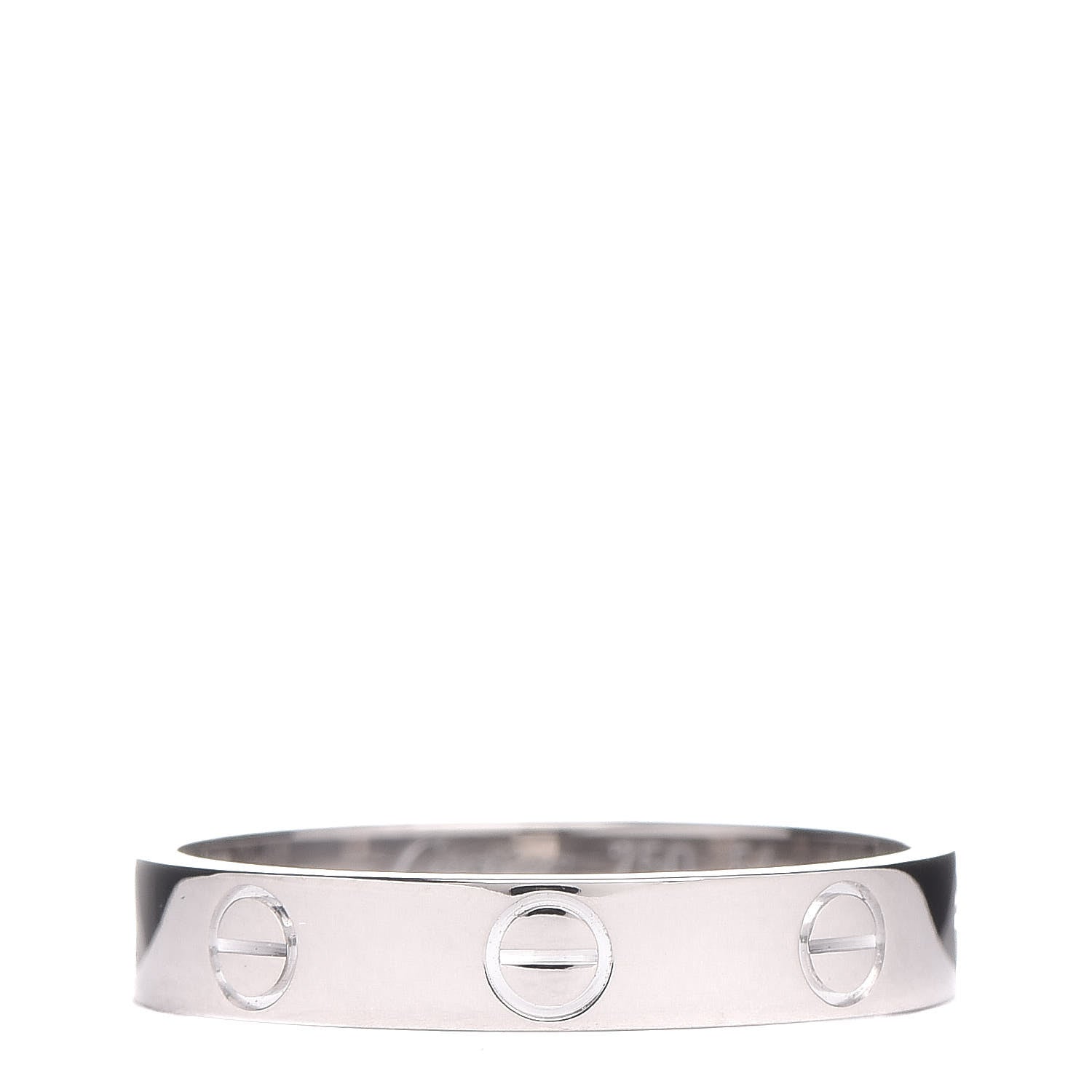 Cartier 18K White Gold 3.5mm LOVE Wedding Band Ring 54 6.75 1 of 5