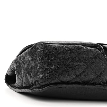 Chanel Grained Calfskin Large Natural Beauty Flap Black 9 of 10