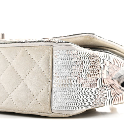 Chanel Sequin CC Small Double Flap Silver 10 of 10