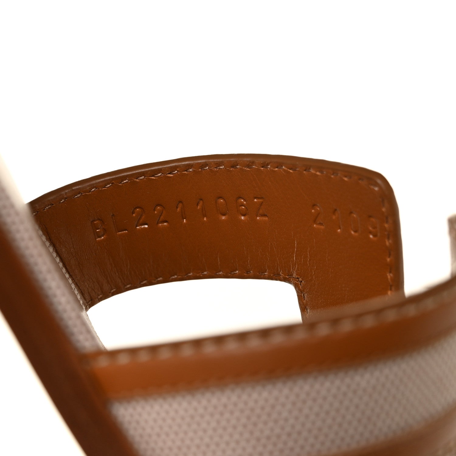 Hermes Calfskin Canvas Oran Sandals 40 Noisette Beige Dore 7 of 8
