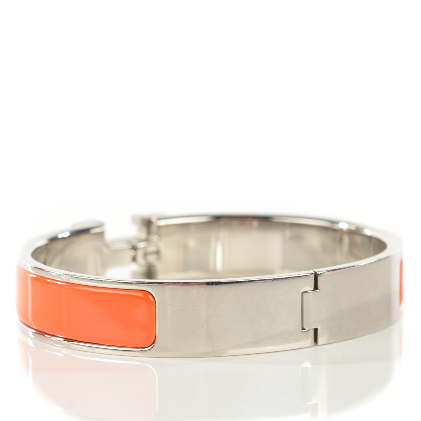 Enamel Narrow Clic Clac H Bracelet GM Orange