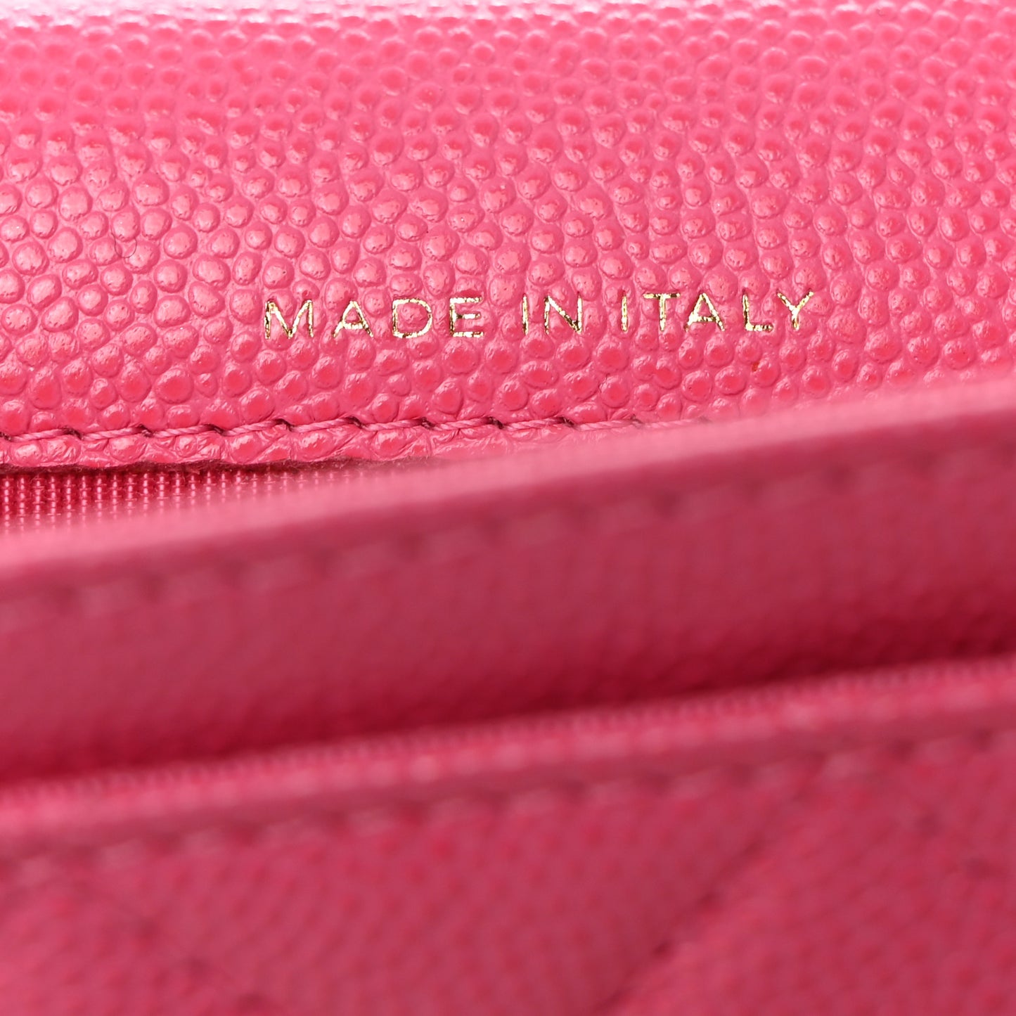 Caviar Quilted Flap Card Holder Wallet Pink