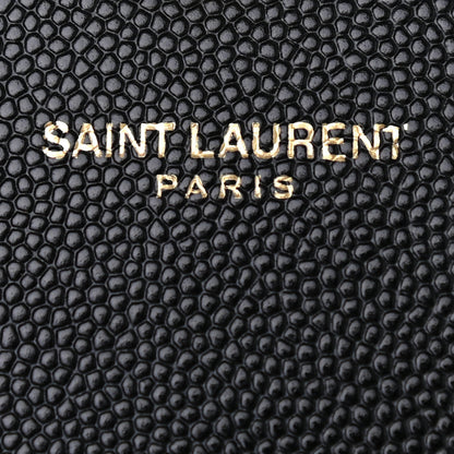 Saint Laurent Grain De Poudre Monogram Cassandre Clutch Black 12 of 15