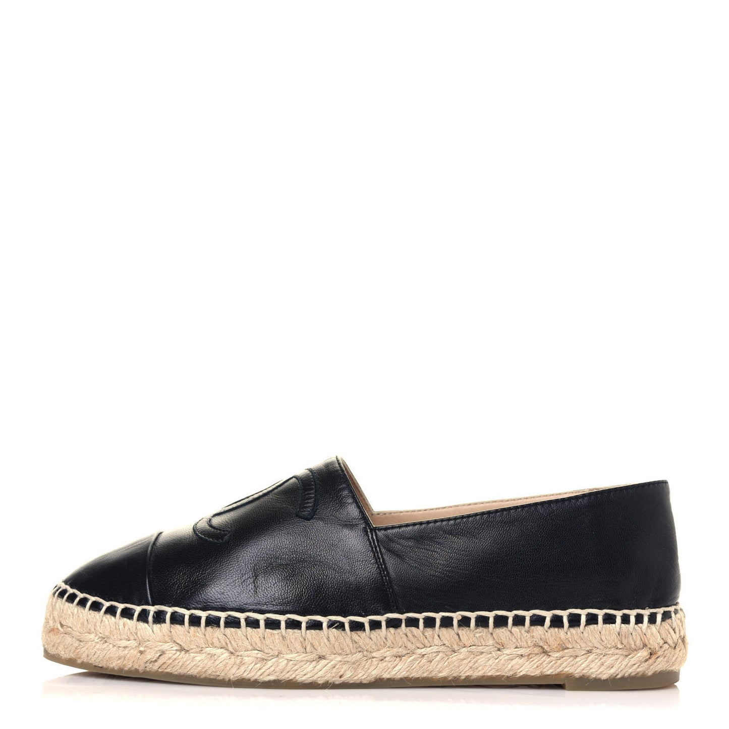 Lambskin CC Espadrilles 35 Black
