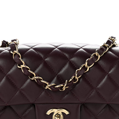 Chanel Lambskin Quilted Mini Rectangular Flap Burgundy 8 of 11