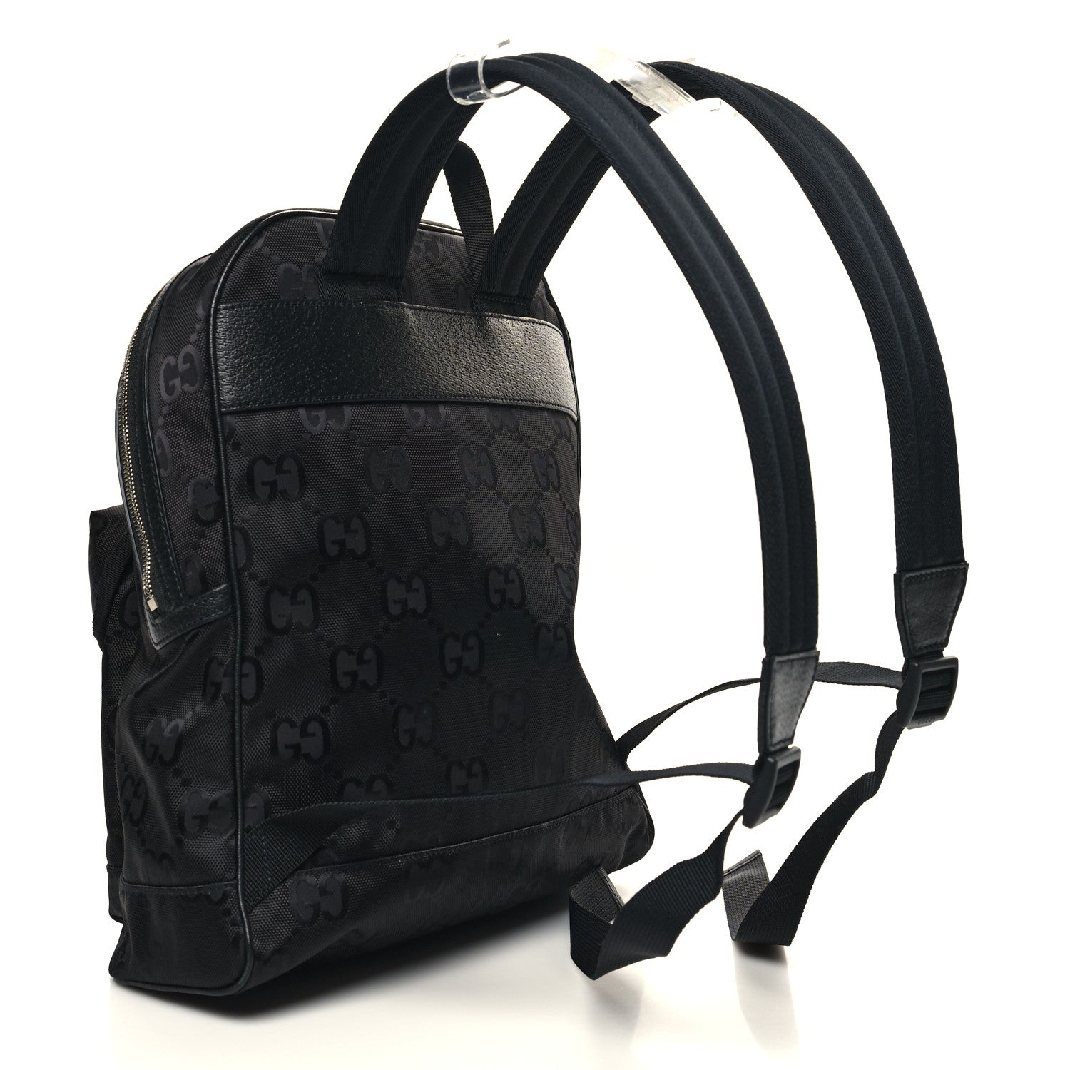 Gucci Econyl Nylon Monogram Off The Grid Backpack Black 3 of 10