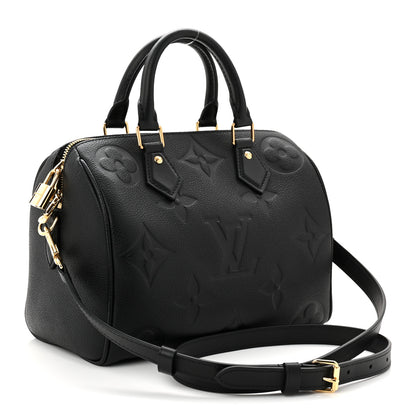 Louis Vuitton Empreinte Monogram Giant Speedy Bandouliere 25 Black 3 of 9
