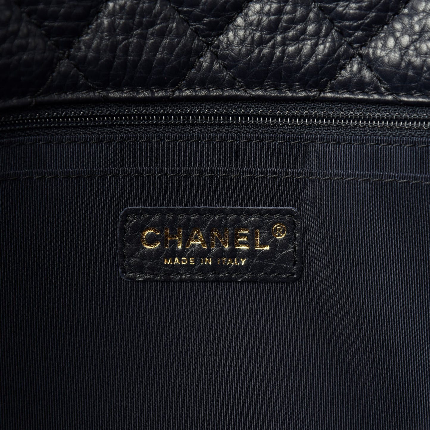 Calfskin Quilted Small XXL Travel Flap Bag Navy