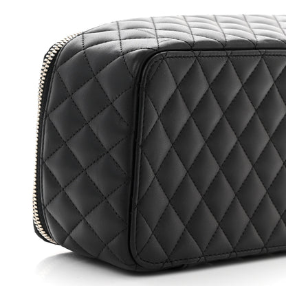 Chanel Lambskin Quilted Large Jewelry Case Black 10 of 11