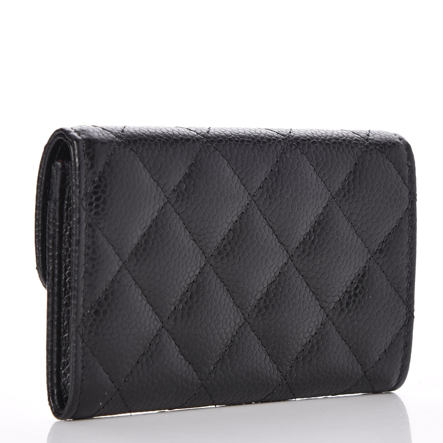 Chanel Caviar Quilted Flap Card Holder Black 3 of 9