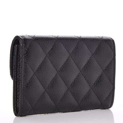 Chanel Caviar Quilted Flap Card Holder Black 3 of 9