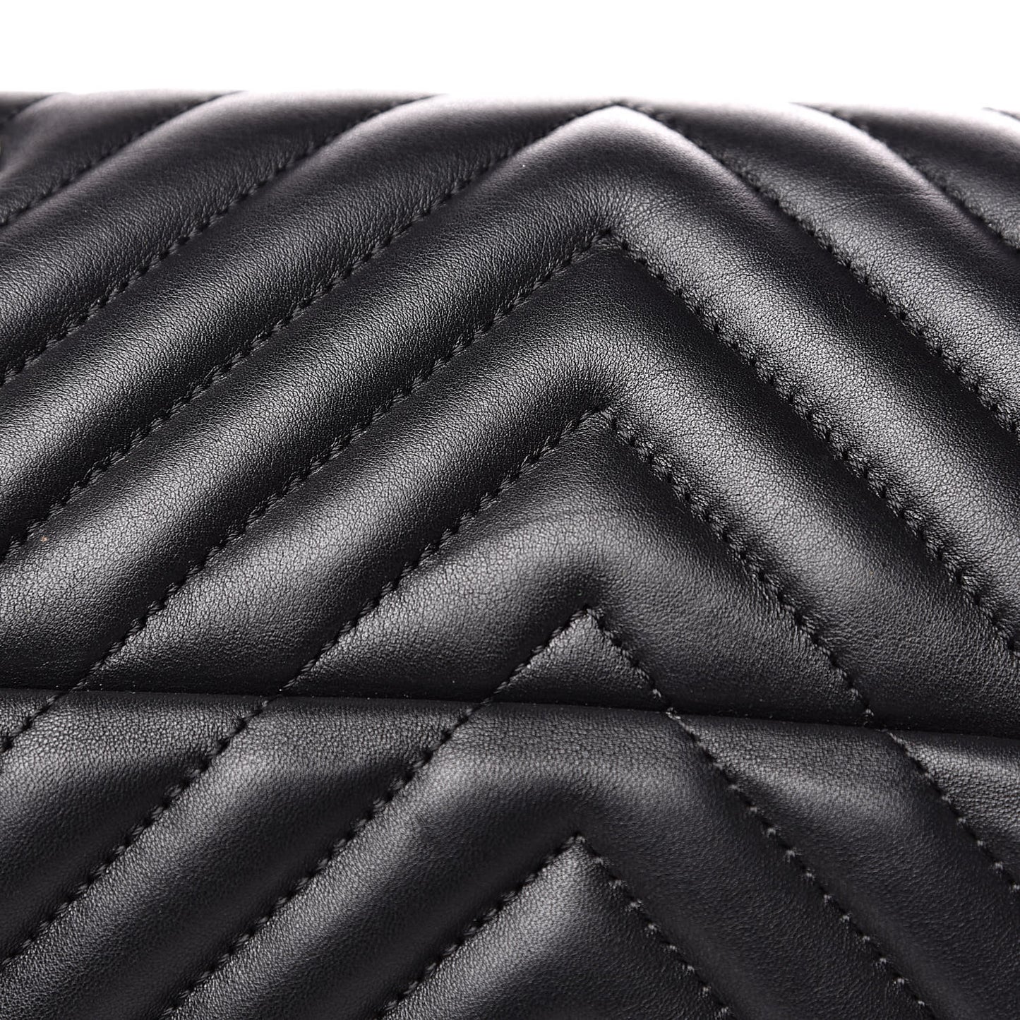 Calfskin Chevron Quilted Large Urban Spirit Backpack Black