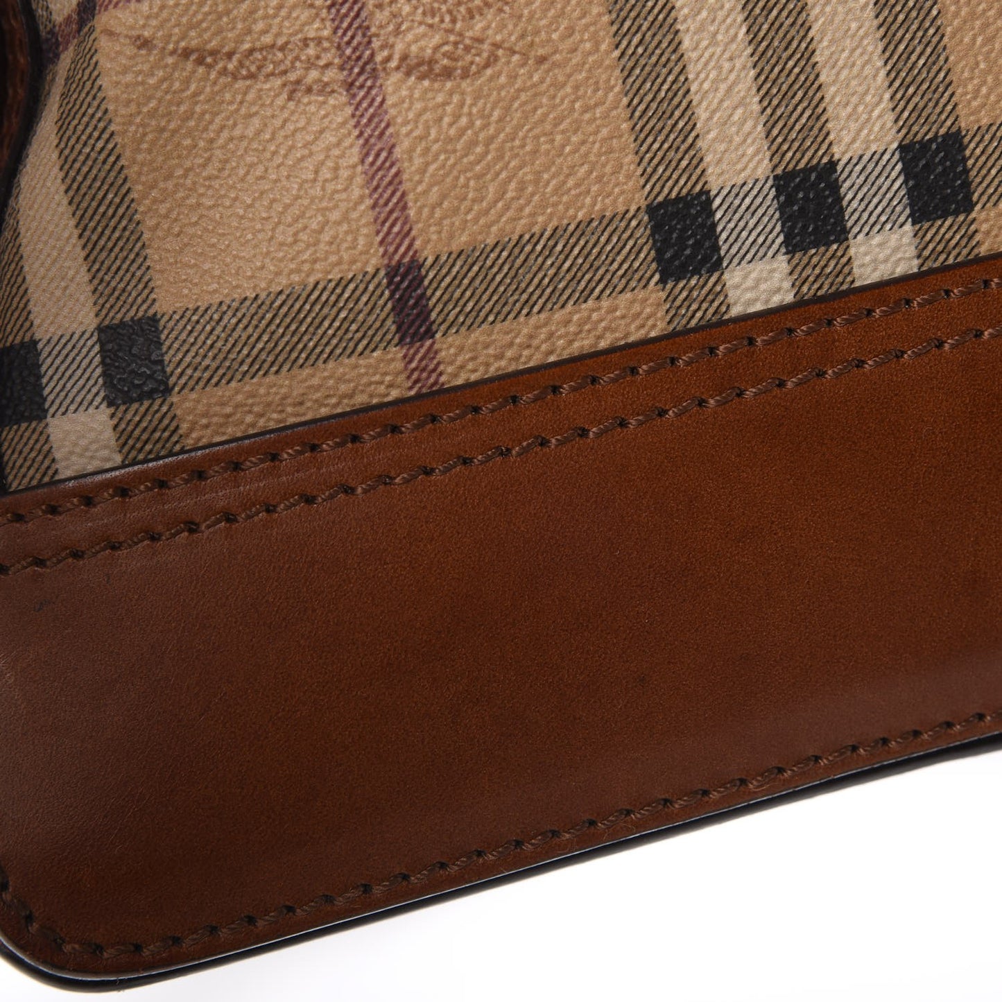 Haymarket Check Flat Crossbody Messenger Bag Tan