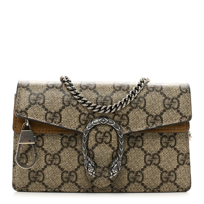 Gucci GG Supreme Monogram Super Mini Dionysus Shoulder Bag Taupe 1 of 11