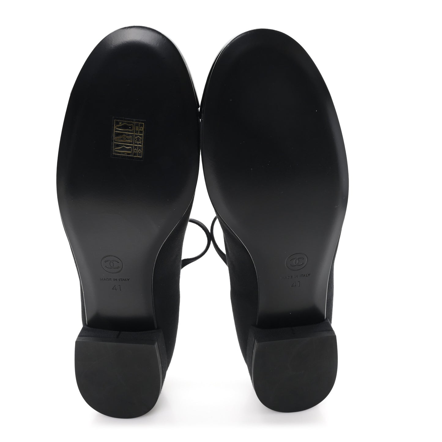 Grosgrain Patent Calfskin Cap Toe T Strap CC Flats 41 Black