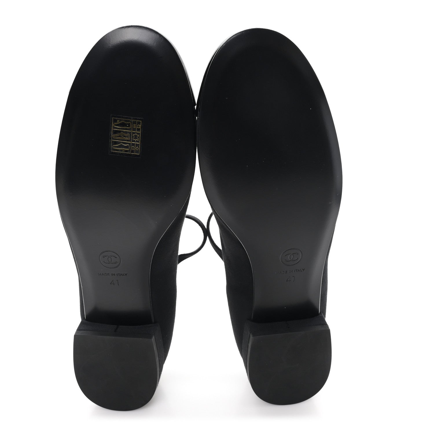 Chanel Grosgrain Patent Calfskin Cap Toe T Strap CC Flats 41 Black 6 of 9