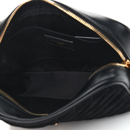 Saint Laurent Suede Calfskin Monogram Lou Camera Bag Black 7 of 9