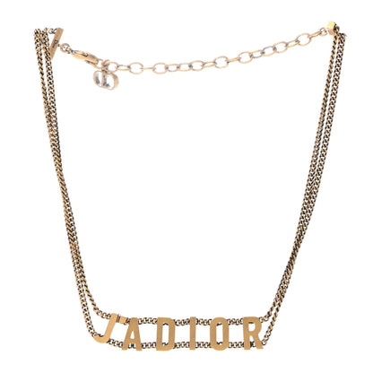 Christian Dior Metal J'Adior Choker Necklace Aged Gold 3 of 6