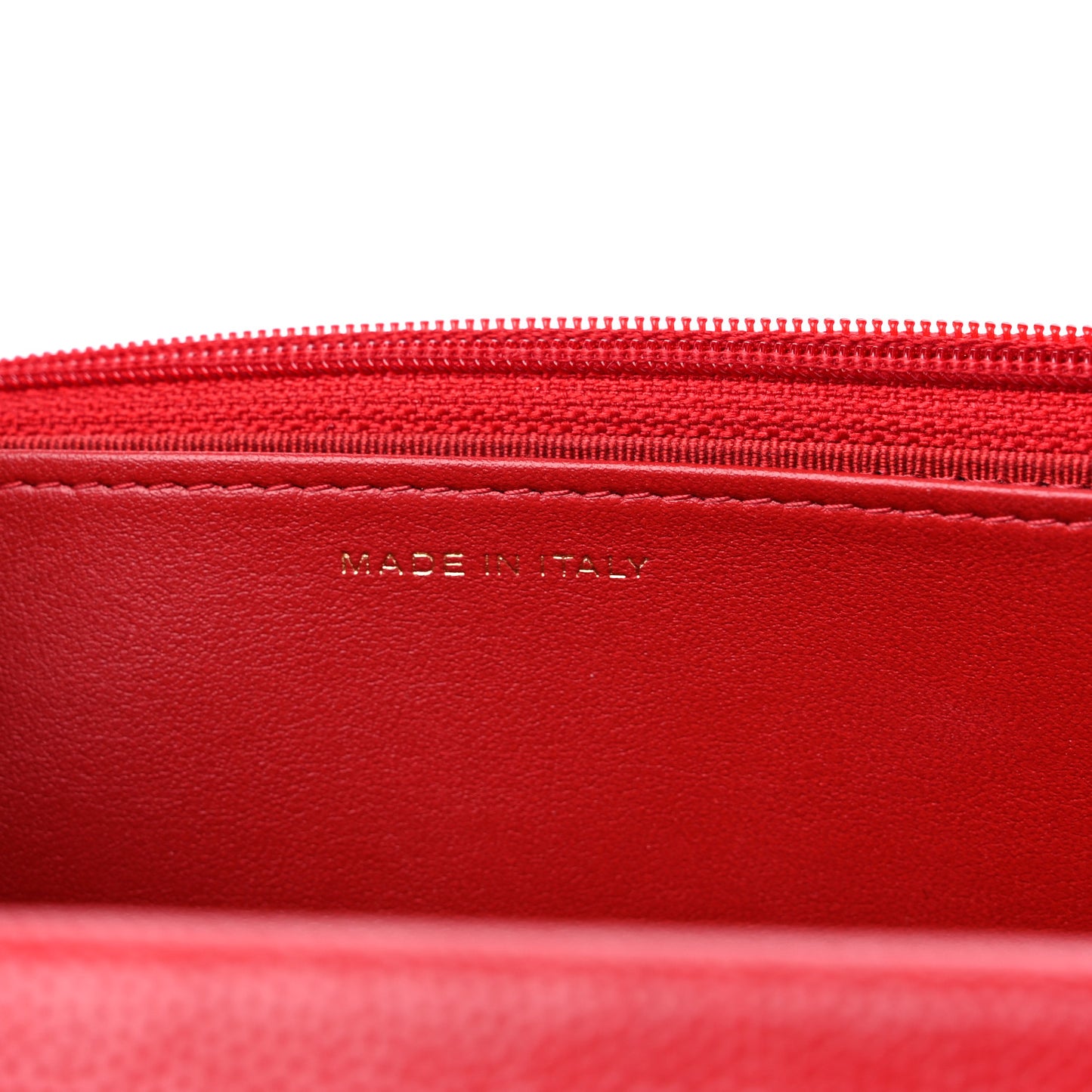Caviar Quilted Wallet on Chain WOC Red