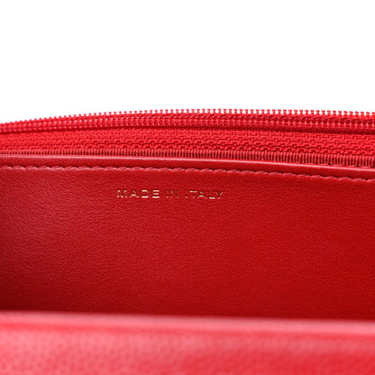 Chanel Caviar Quilted Wallet on Chain WOC Red 7 of 11