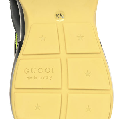 Gucci Demetra Web Mens Rhyton Cut Out Sneakers 10.5 Black Yellow Fluo 6 of 8