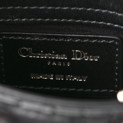 Christian Dior Lambskin Cannage Micro Lady Dior Black 6 of 12