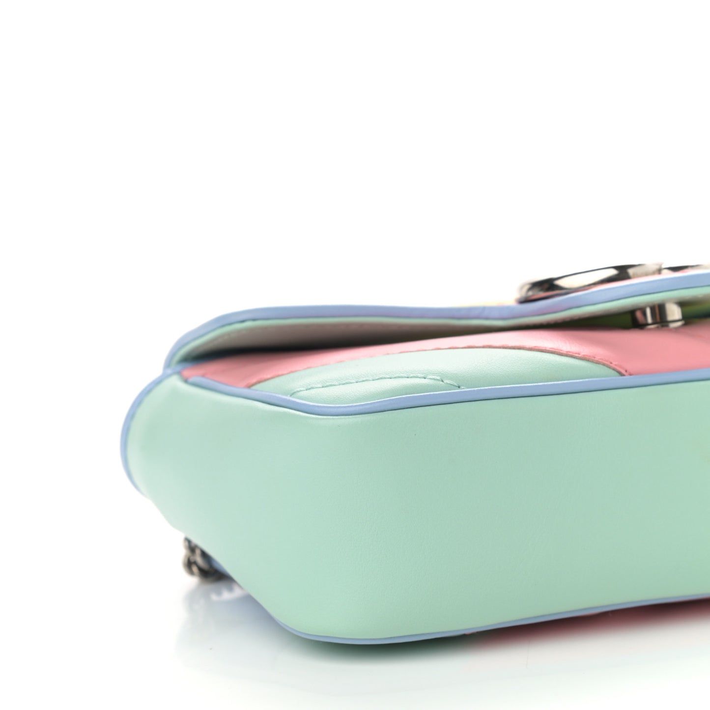 Calfskin Matelasse Diagonal Super Mini GG Marmont Shoulder Bag Multicolor Pastel