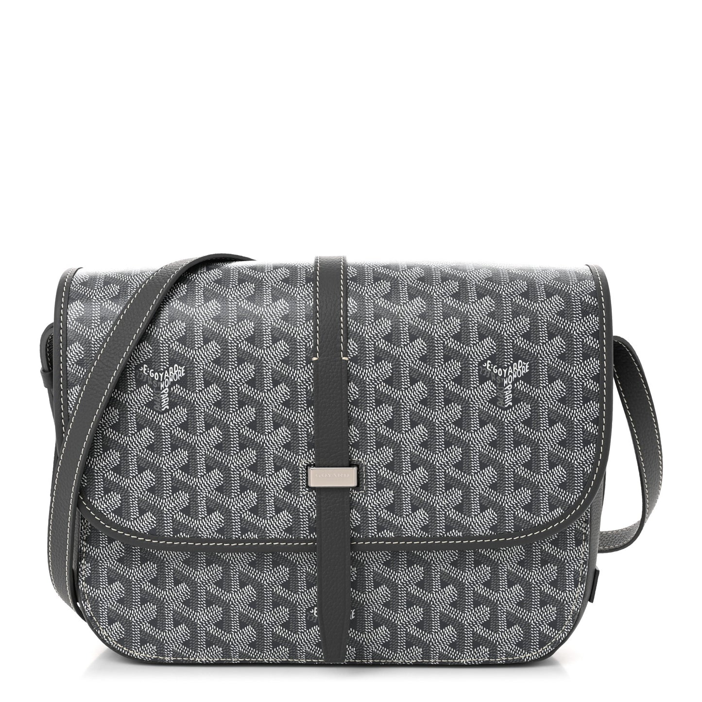 Goyardine Belvedere II MM Messenger Bag Grey