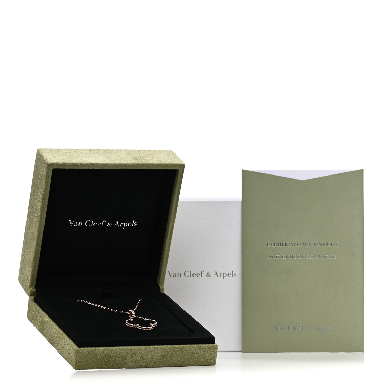 Van Cleef & Arpels 18K Rose Gold Gray Mother of Pearl Magic Alhambra Long Necklace 5 of 5