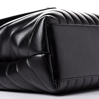 Saint Laurent Calfskin Y Quilted Monogram Medium Loulou Chain Satchel Black 10 of 11