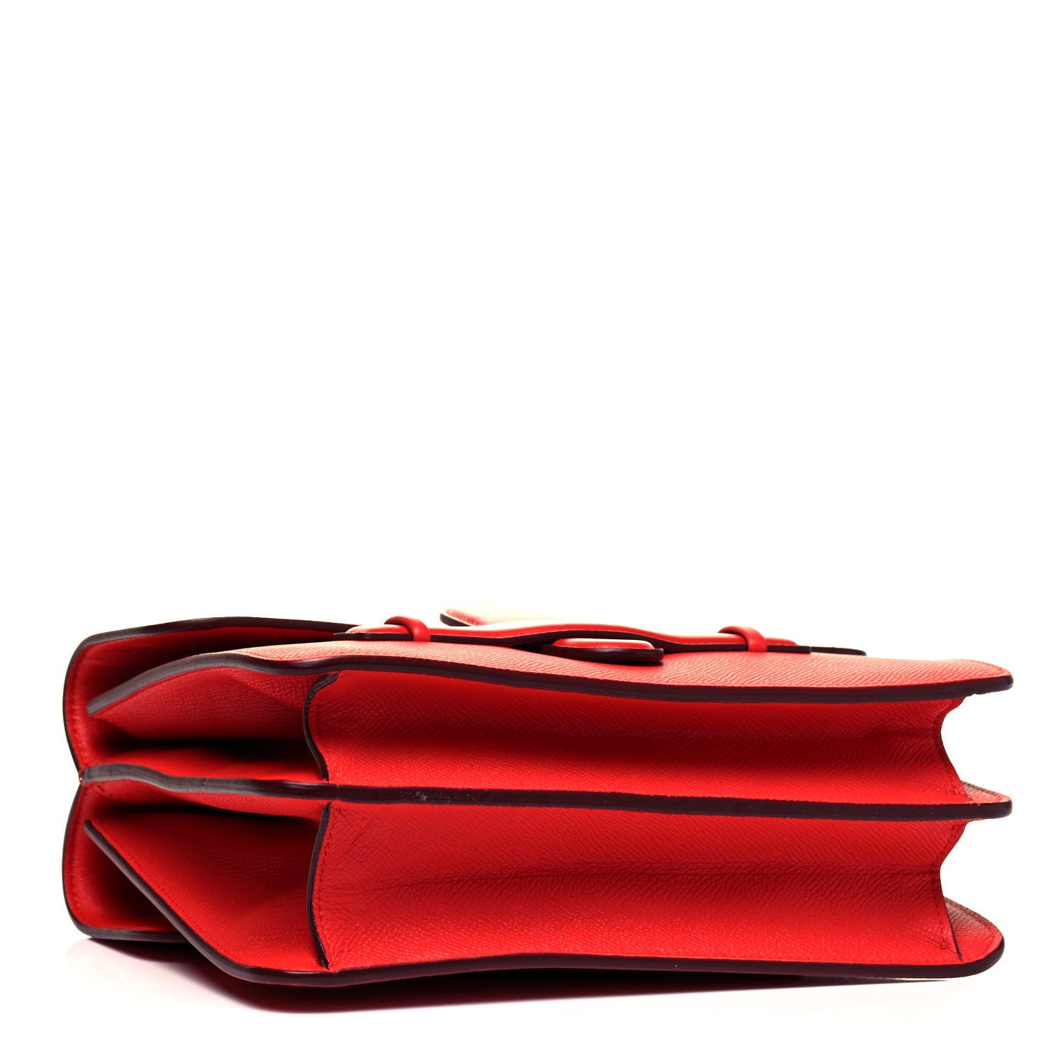 Celine Baby Grained Calfskin Medium Symmetrical Bag Vermillion 4 of 10